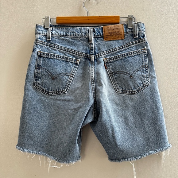 ‘97 Levi’s 562 Orange Tab USA Mimi Maternity Jean Shorts Medium Vintage Boho - Picture 4 of 15
